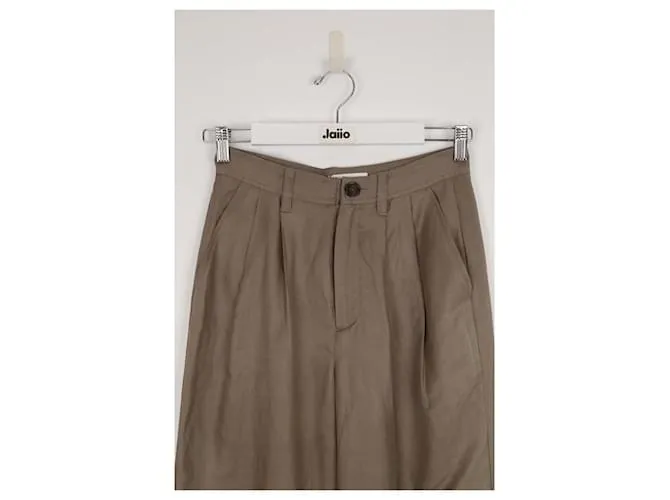 Anine Bing Pantalones rectos grises 