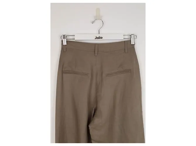 Anine Bing Pantalones rectos grises 