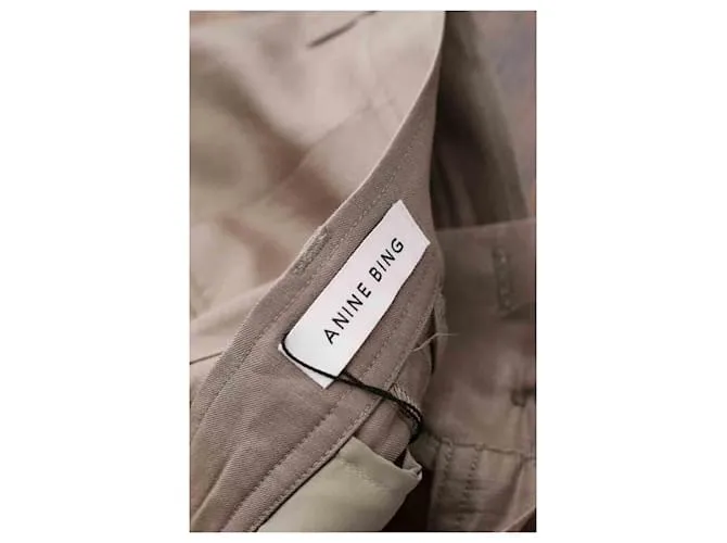 Anine Bing Pantalones rectos grises 