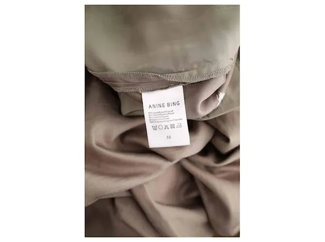 Anine Bing Pantalones rectos grises 